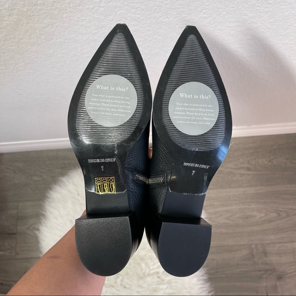 Everlane The Boss Bootie Black Leather Size 7 - Picture 2 of 5